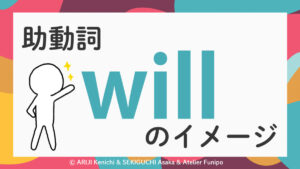イラスト英文法『助動詞willのイメージイラスト』ⒸARIJI Kenichi& SEKIGUCHI Asaka & Atelier Funip