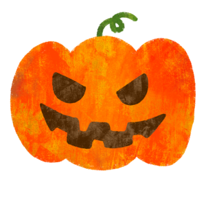 ハロウィンかぼちゃのイラスト 絵本風ⒸAtelier Funipo