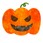 ハロウィンかぼちゃのイラスト③ 絵本風ⒸAtelier Funipo