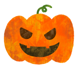 ハロウィンかぼちゃのイラスト④ 絵本風ⒸAtelier Funipo