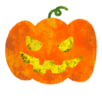 ハロウィンかぼちゃランタンのイラスト 絵本風ⒸAtelier Funipo