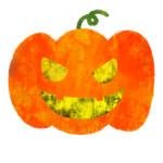 ハロウィンかぼちゃランタンのイラスト④ 絵本風ⒸAtelier Funipo